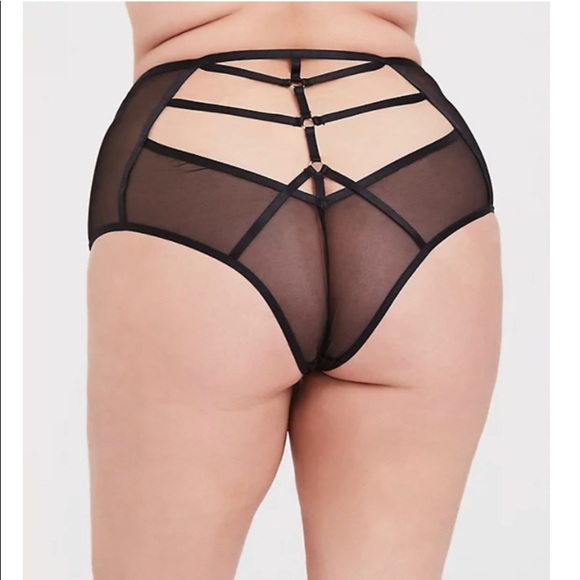 NWT TORRID BLACK LACE HARNESS HIGH WAIST PANTY - Picture 3 of 4